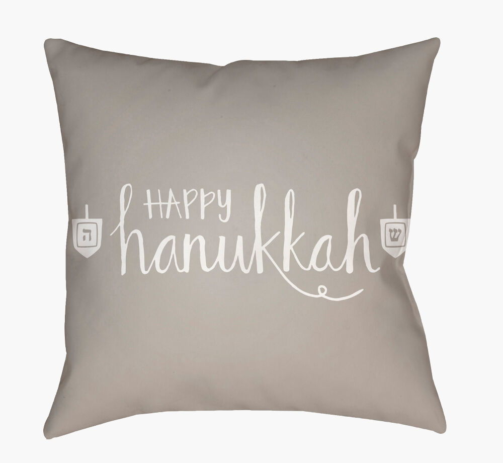 Happy Hannukah Accent Pillow, Decorative Pillow by Surya, 18" length x 18" width