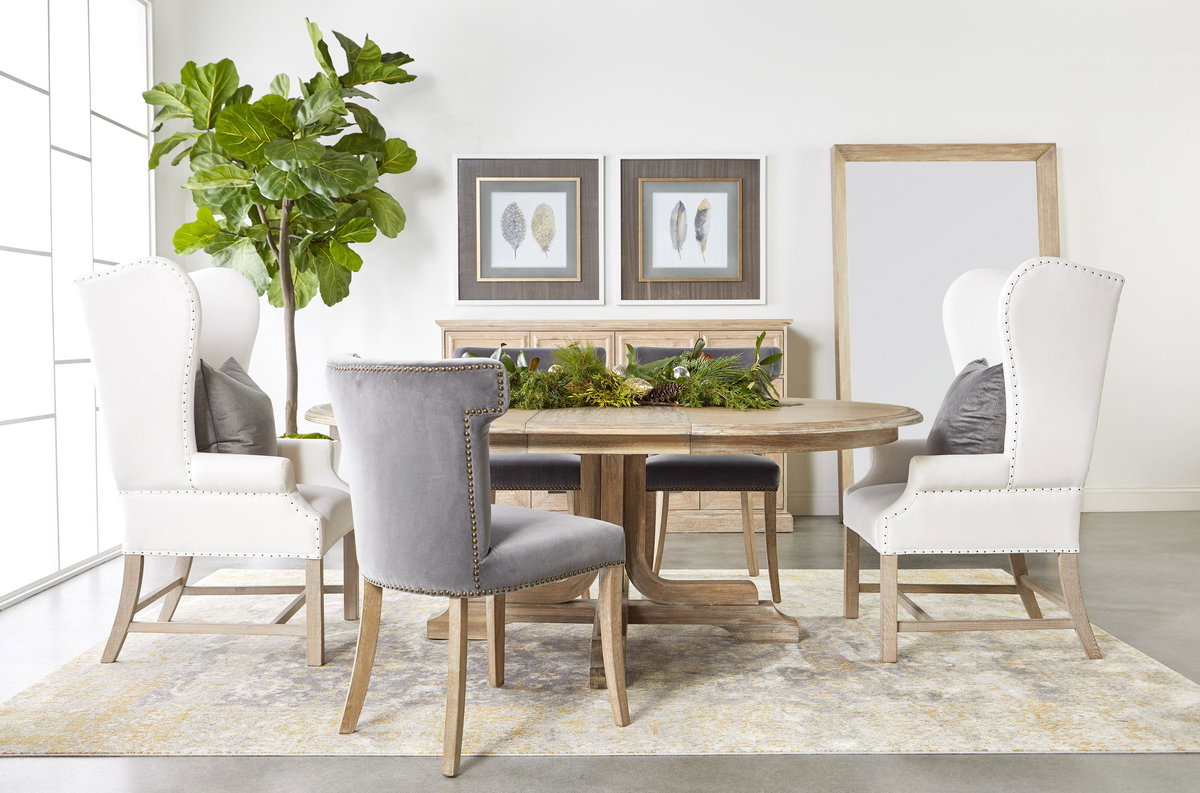 Torrey 60' Round Extension Dining Table, by Essentials for Living, 60" width x 30" height x 60" depth View 10