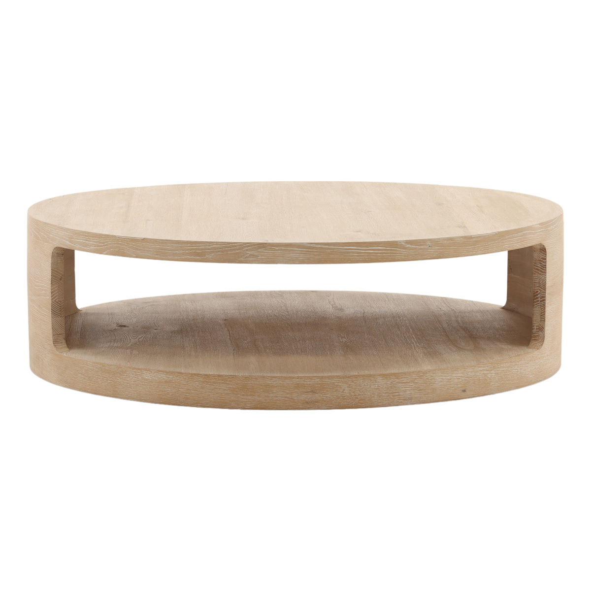 Hilaire Coffee Table Light Natural, by Dovetail, 51" width x 15.25" height x 51" diameter x 51" depth View 2
