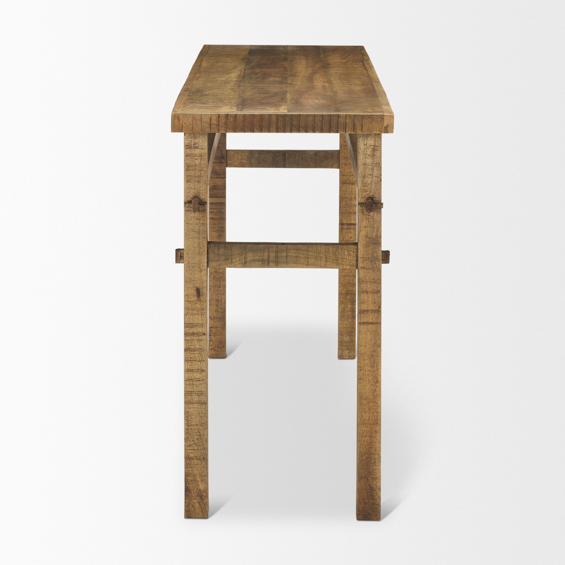 Rosie Small Brown Wood Console Table, by Mercana, 54" length x 16" width x 30" height View 5