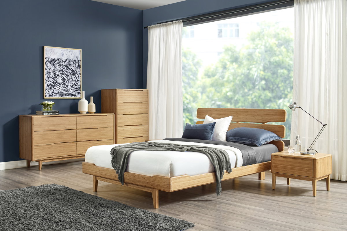 Currant Eastern King Platform Bed, Caramelized, by Greenington, 88" length x 81" width x 39.5" height View 8