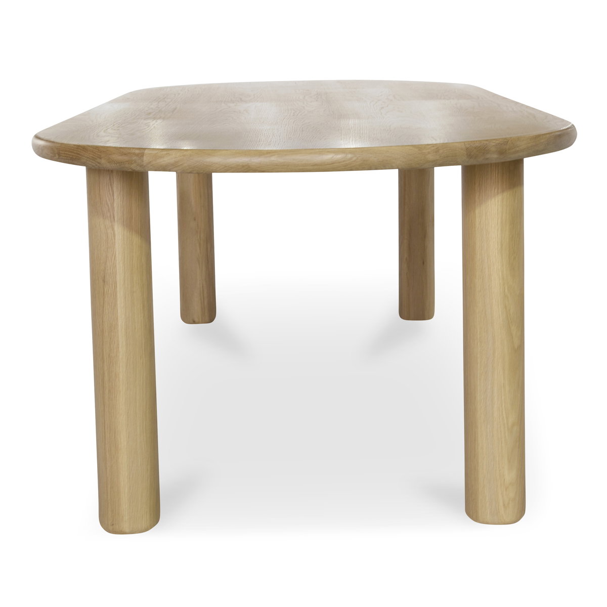 Milo Small Dining Table Oak, by Moe's Home, 78" width x 29.5" height x 39" depth View 3