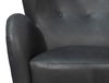Lombard Wing Chair,Santoni Black Leather thumbnail 3