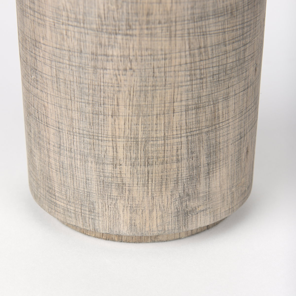 Knox Medium Gray-Wash Wood Decorative Object, by Mercana, 4.5" length x 4.5" width x 10" height View 6