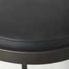 Tyson 17L x 18W x 31H Black Leather with Metal Frame Bar Stool, Counter & Bar Stool by Mercana, 17.25" length x 17.5" width x 31.25" height thumbnail 8