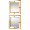 Allick Gold Square Mirrors Set/2, by Uttermost, 18" width x 18" height x 2.5" depth thumbnail 5