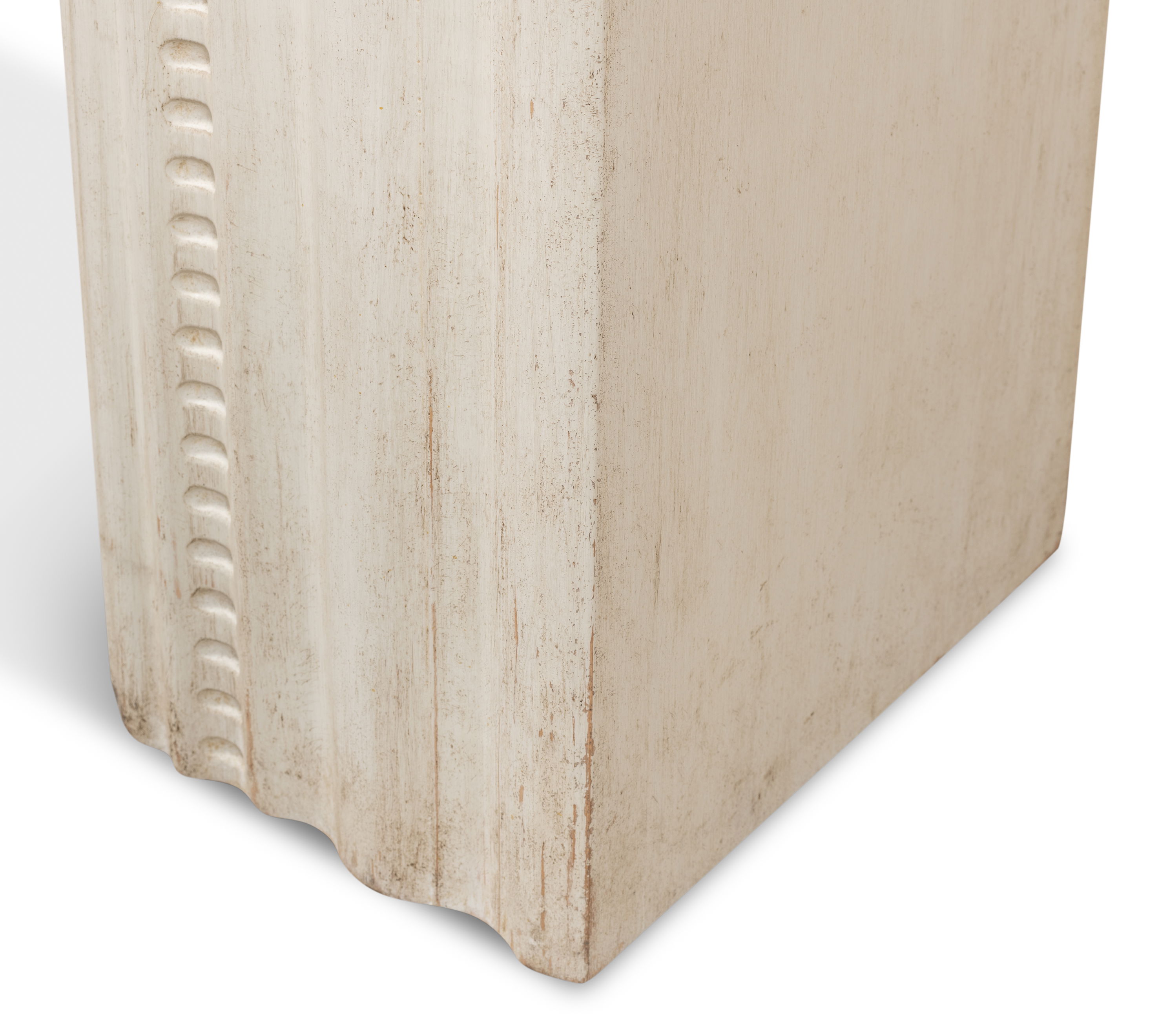 Mantel Console, Antique White, Console Table by Sarreid, 72" length x 14" width x 35" height View 6