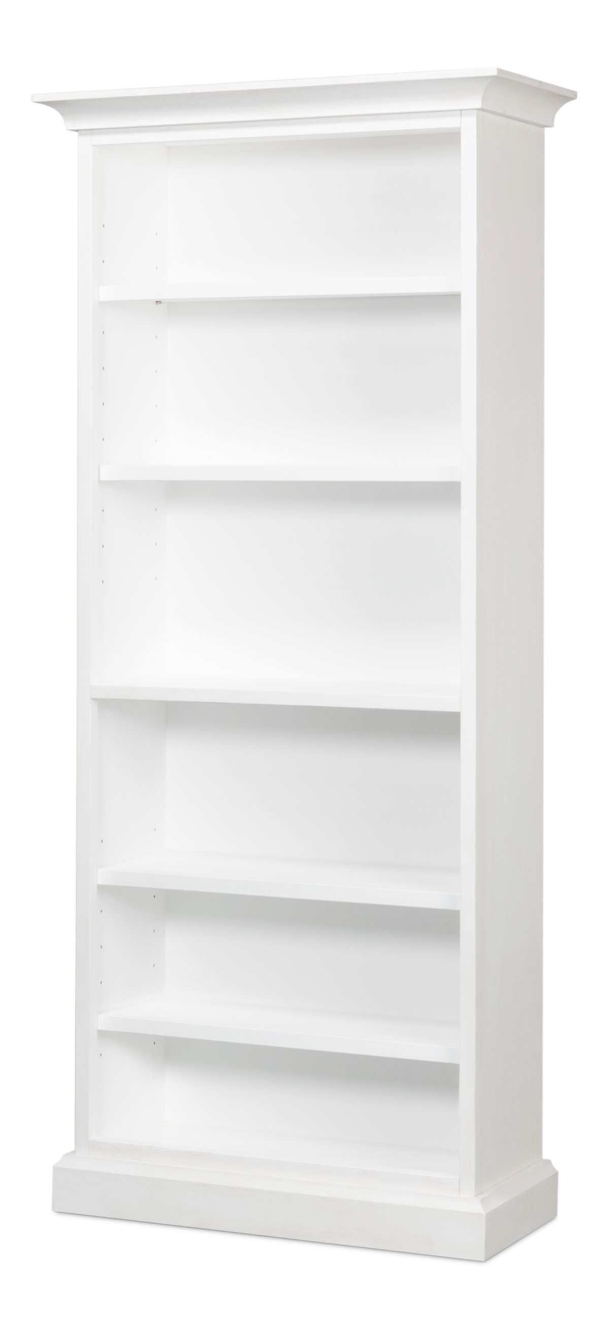 Open Shelf Bookcase, Cortina White, Shelving & Bookcase by Sarreid, 35" length x 16" width x 78" height View 1