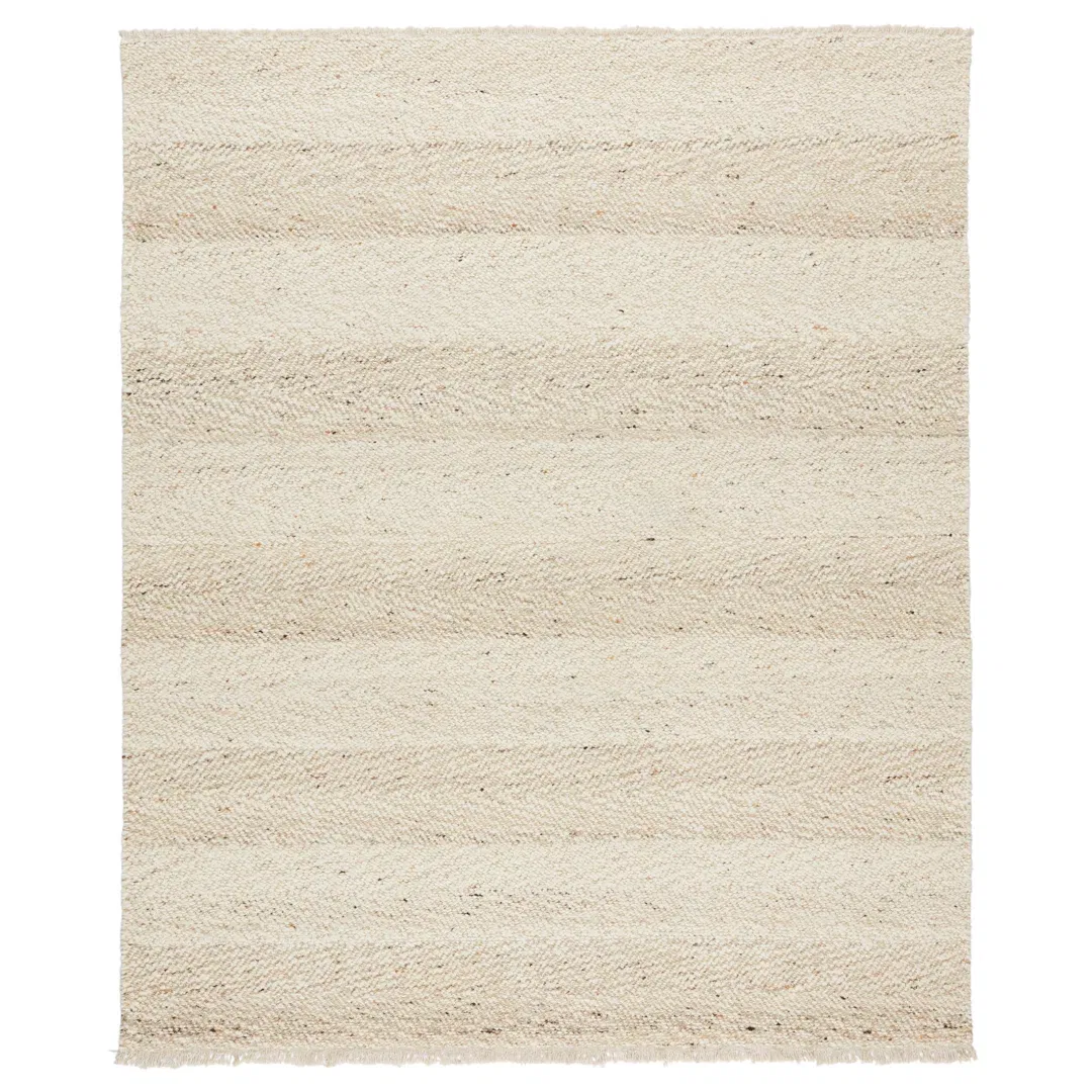 Jaipur Living Klarna LEO04 Handmade Stripes Beige and Cream Area Rug (8'x10') large image 