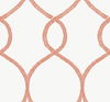 Laurel Leaf Ogee Orange Wallpaper thumbnail 0