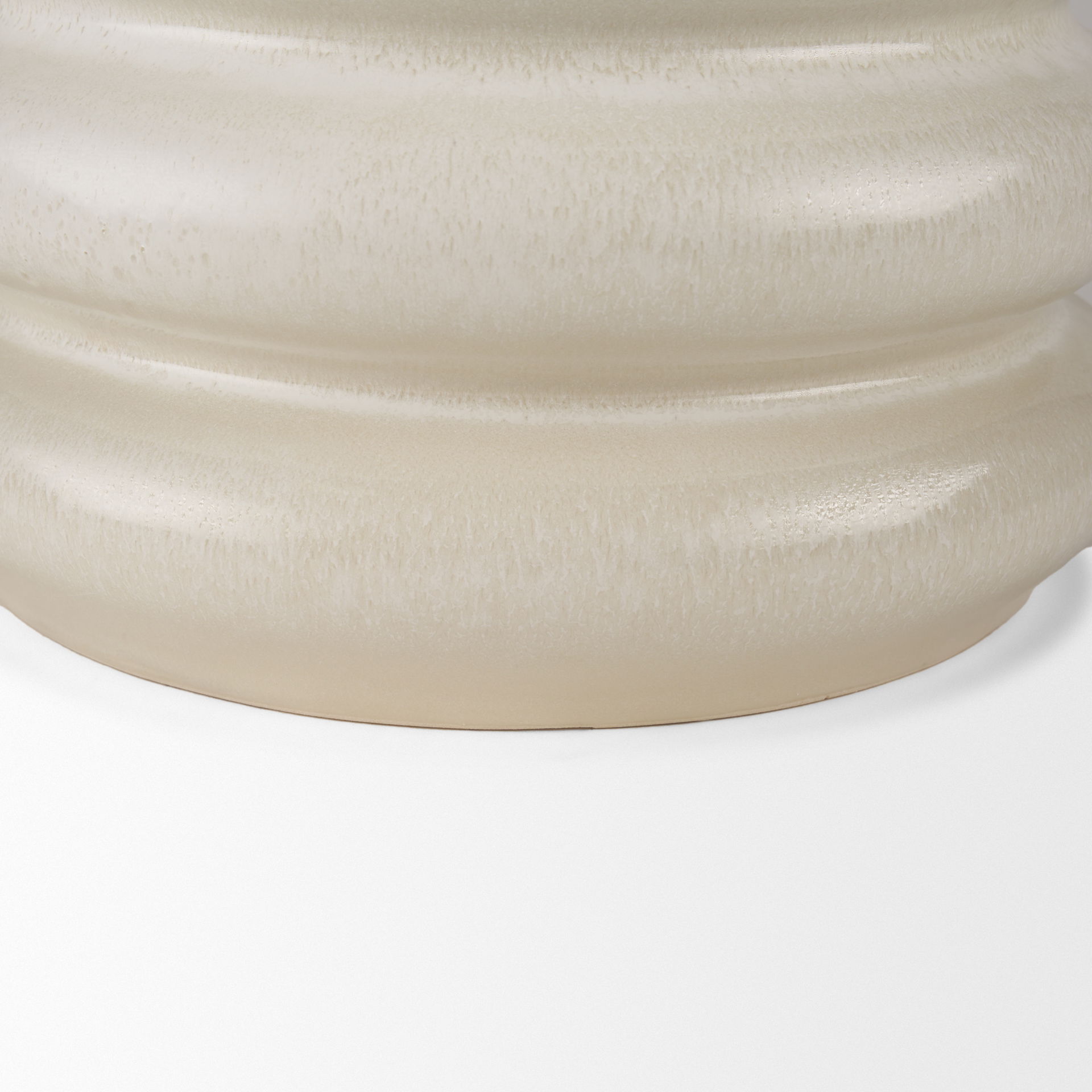 Twyla Short Cream Glazed Floor Vase, by Mercana, 12.8" length x 12.6" width x 11.81" height View 8