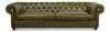 Savile Leather Sofa, Green thumbnail 7