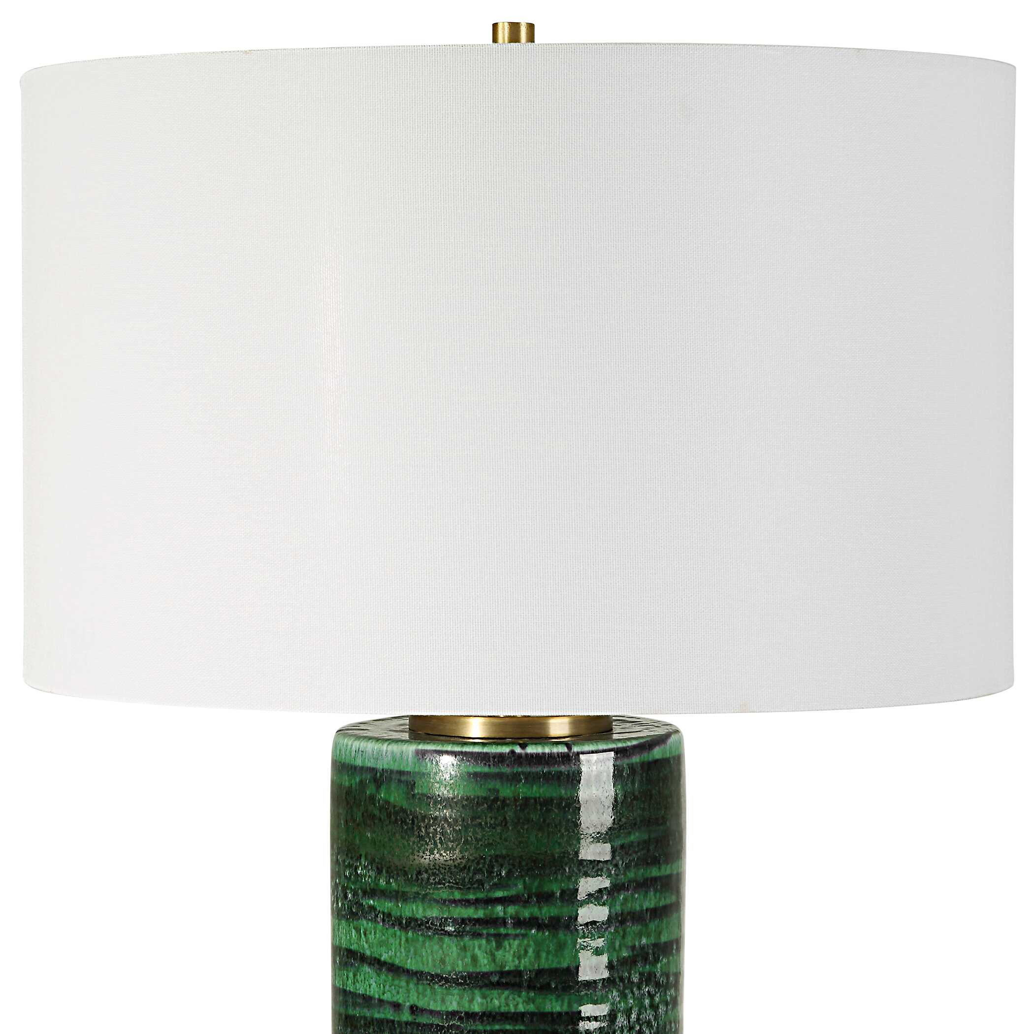 Galeno Emerald Green Table Lamp, by Uttermost, 17" width x 27.75" height x 17" depth View 6