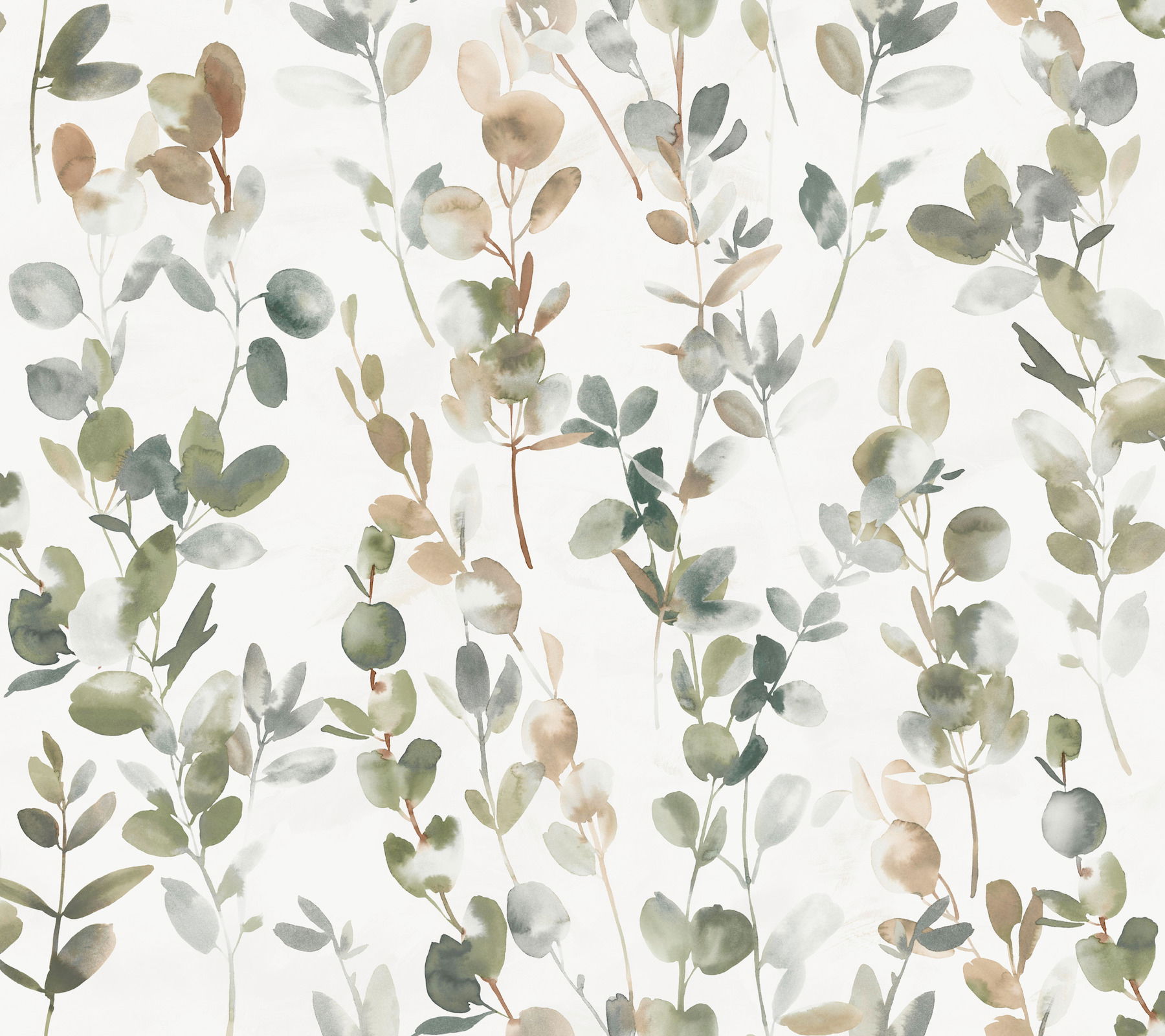 Joyful Eucalyptus Green Peel & Stick Wallpaper large image 