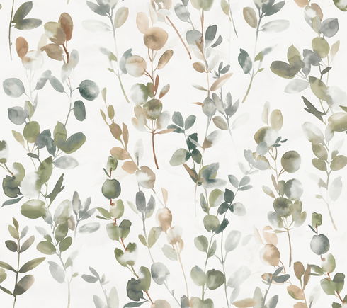 Joyful Eucalyptus Green Peel & Stick Wallpaper