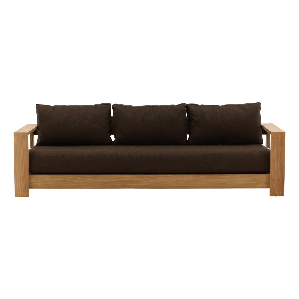 Naya Outdoor Sofa Brown, Sofas & Sectional by Dovetail, 94.5" width x 29.92" height x 33.46" depth View 2