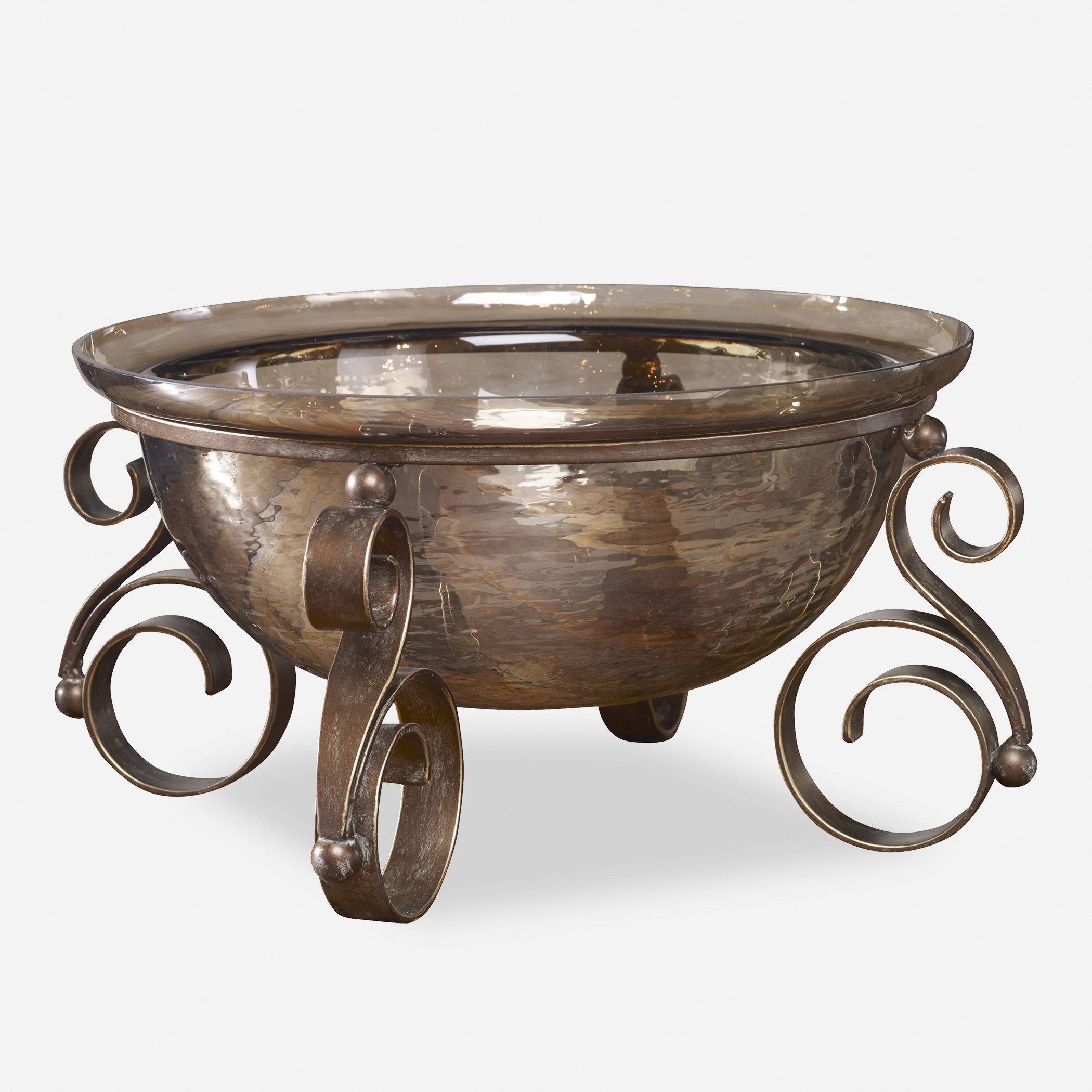 Alya Bronze Glass Bowl large image 