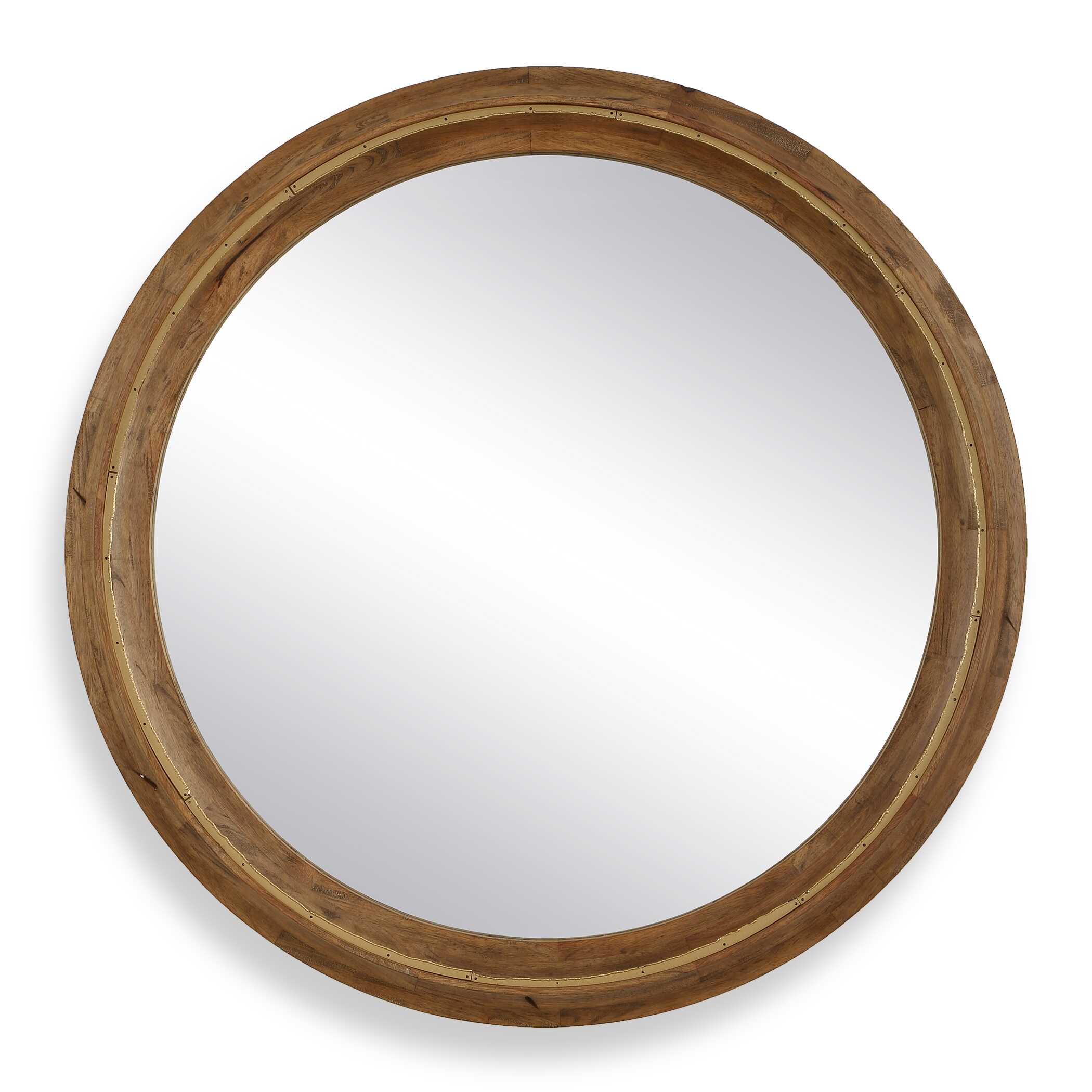 Frontier Round Wood Mirror, by Uttermost, 44.5" width x 44.5" height x 2.75" depth View 1