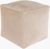 Cotton Velvet Pouf, Ottoman by Surya, 16" width x 16" height thumbnail