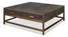 Gideon Shagreen Sq.Coffee Table Ant.Grey, by Sarreid, 4' length x 4' width x 1'5" height thumbnail 1