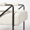 Vicunya Cream Fabric with Gun Metal Gray Metal Frame Accent Chair thumbnail 11