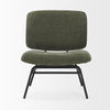 Nora Forest Green Fabric with Matte Black Metal Legs Accent Chair, by Mercana, 25" length x 30.25" width x 31" height thumbnail 5