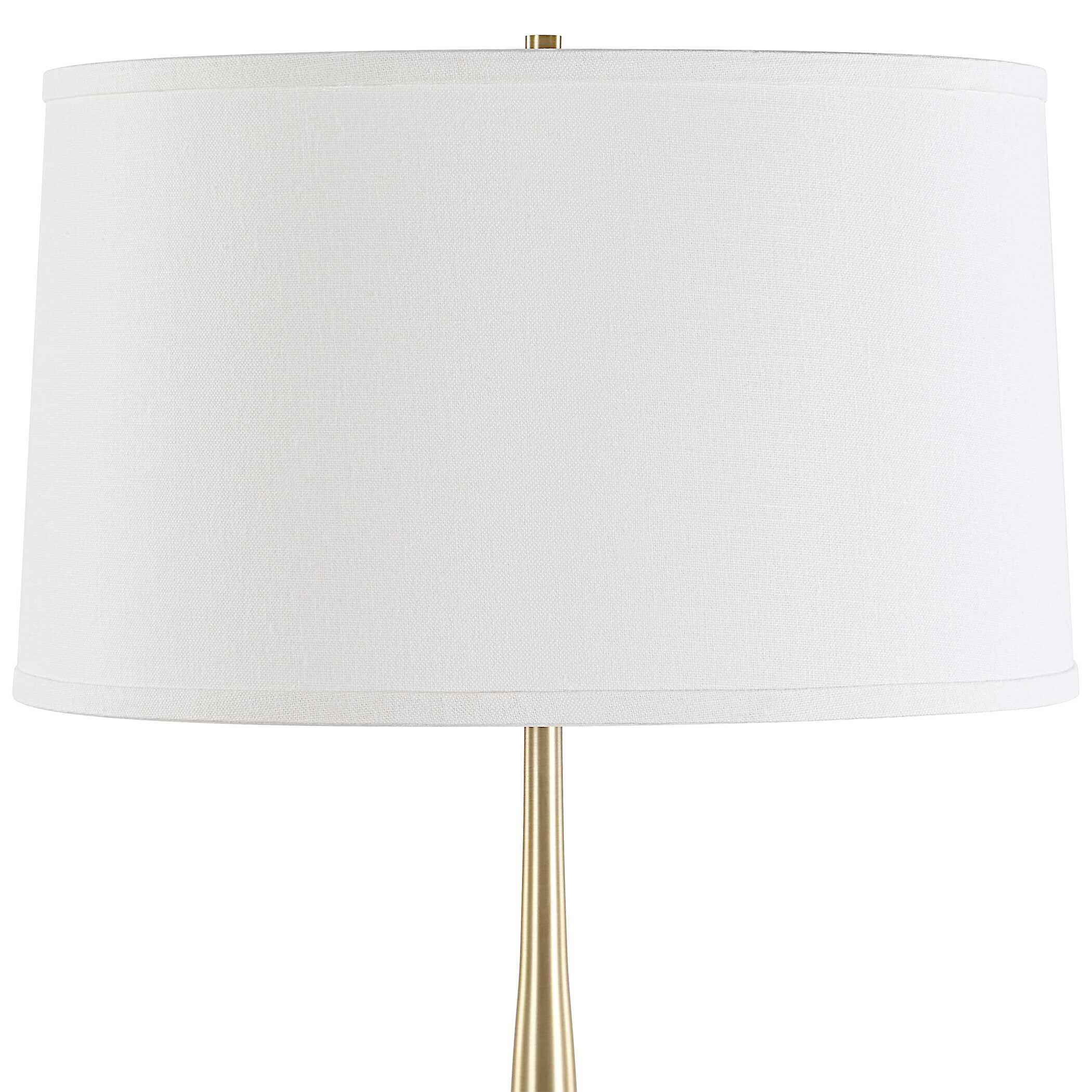 Booker Thin Brass Table Lamp, by Uttermost, 17" width x 34.25" height x 17" depth View 6