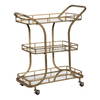 Stassi Gold Serving Cart, Bar Carts & Cabinet by Uttermost, 31.5" width x 37.12" height x 15.25" depth thumbnail 4