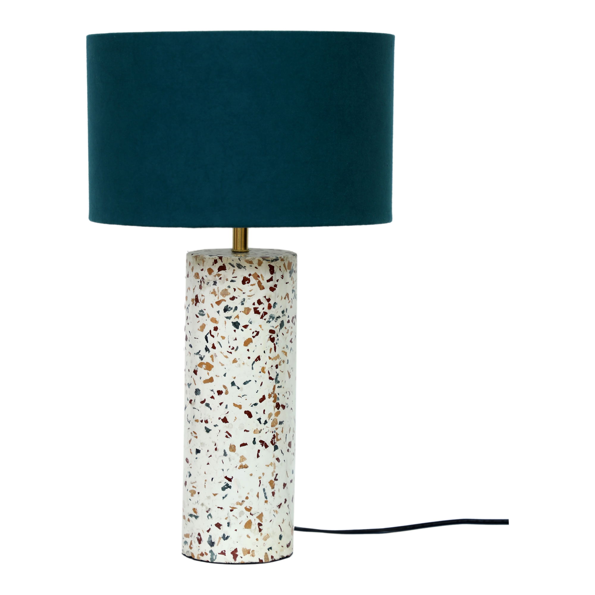 Terrazzo Cylinder Table Lamp, by Moe's Home, 12" width x 20" height x 12" depth View 1