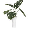Muse Monstera White Vase Centerpiece, Artificial Plants & Flower by Uttermost, 36" width x 36" height x 36" depth thumbnail 6