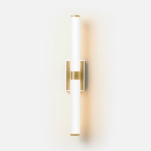 Online Designer Bathroom ZORA, Sconce, 28"Lx4"Wx5"H, Brushed Gold, Metal.