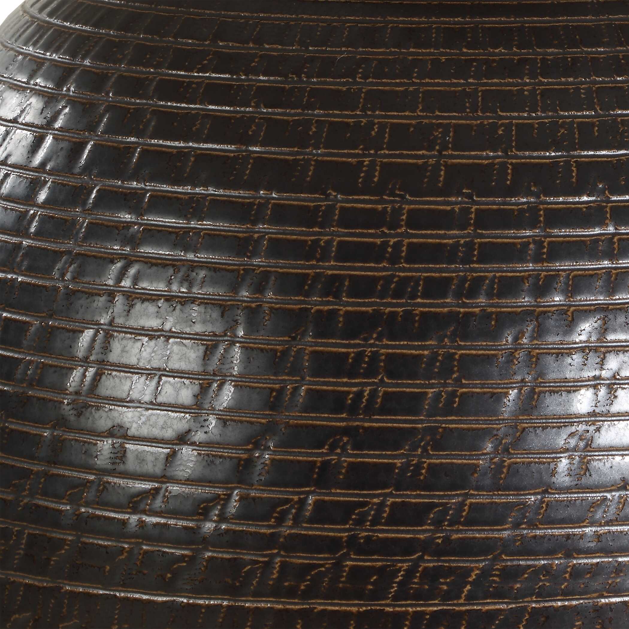 Hawkins Bronze Ribbed Table Lamp, by Uttermost, 18" width x 25.25" height x 18" depth View 6