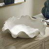 Wave Crest White Outdoor Bowl, Decorative Tray by Uttermost, 20" width x 4" height x 20" depth thumbnail 5