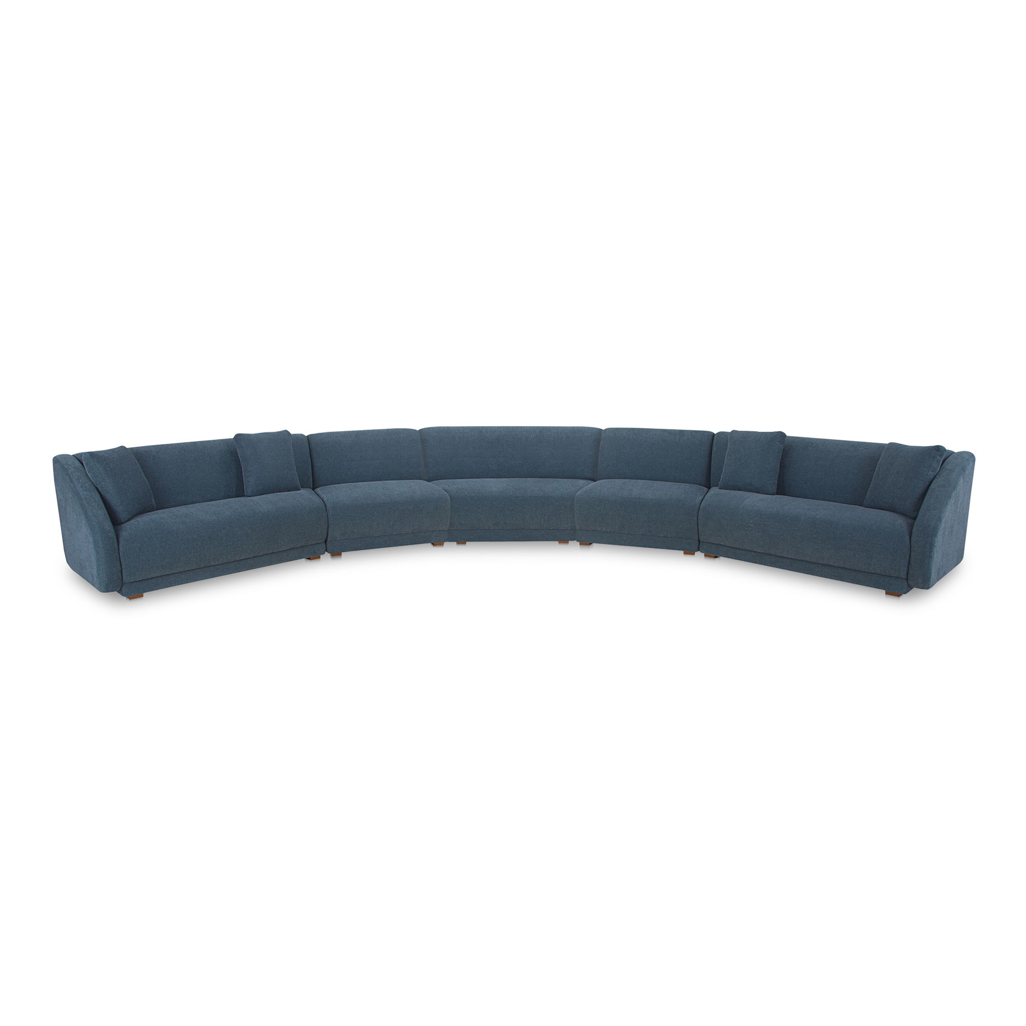 Fraser 5 Piece Modular Sectional Deep Blue, Sectional Sofa by Moe's Home, 224" width x 31.5" height x 34.29" depth View 1