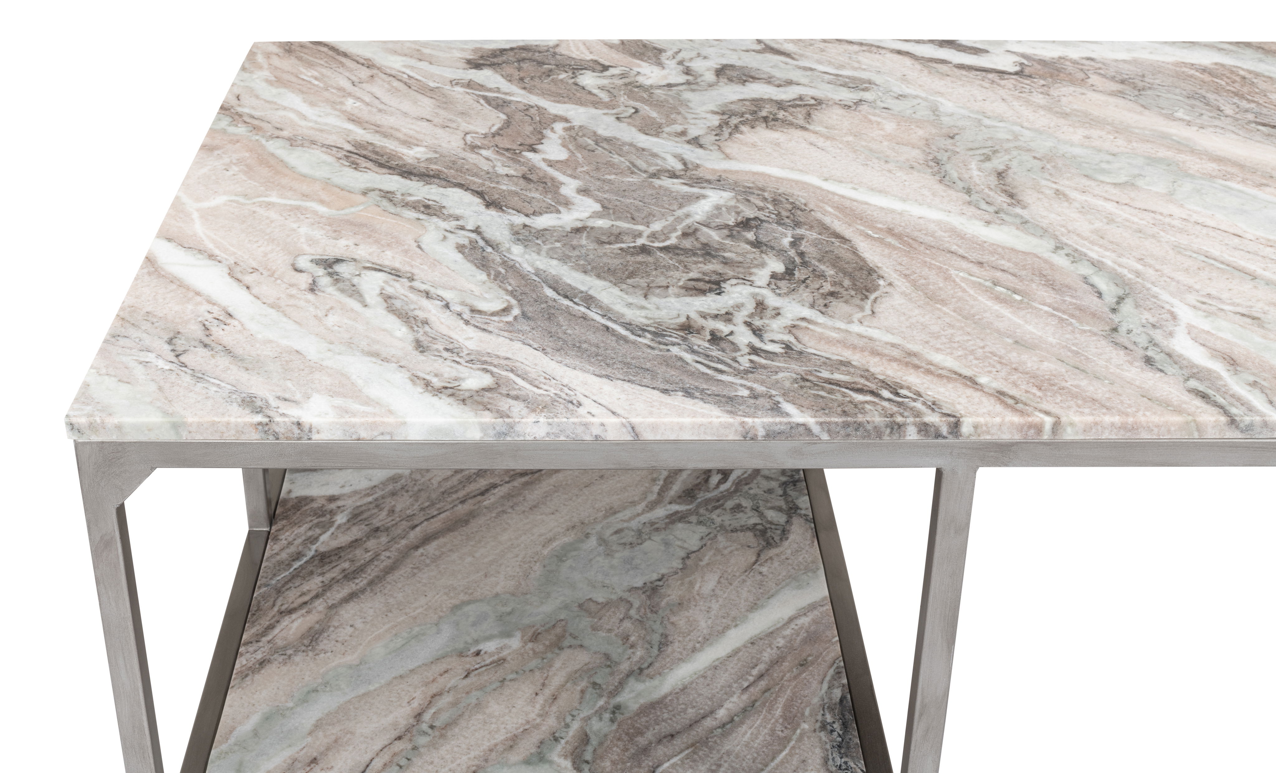 Open Desk With Shelves, Marble Top large image 