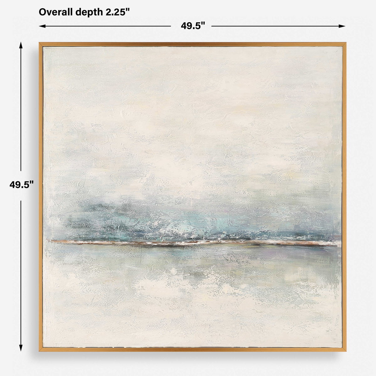 Foggy Morning Abstract Art, Painting by Uttermost, 49.5" width x 49.5" height x 1.75" depth View 3
