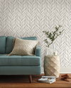 Magnolia Home Willow Grey Peel & Stick Wallpaper, by York Wall, 20' length x 1'8.5" width x 0.02" depth thumbnail 2