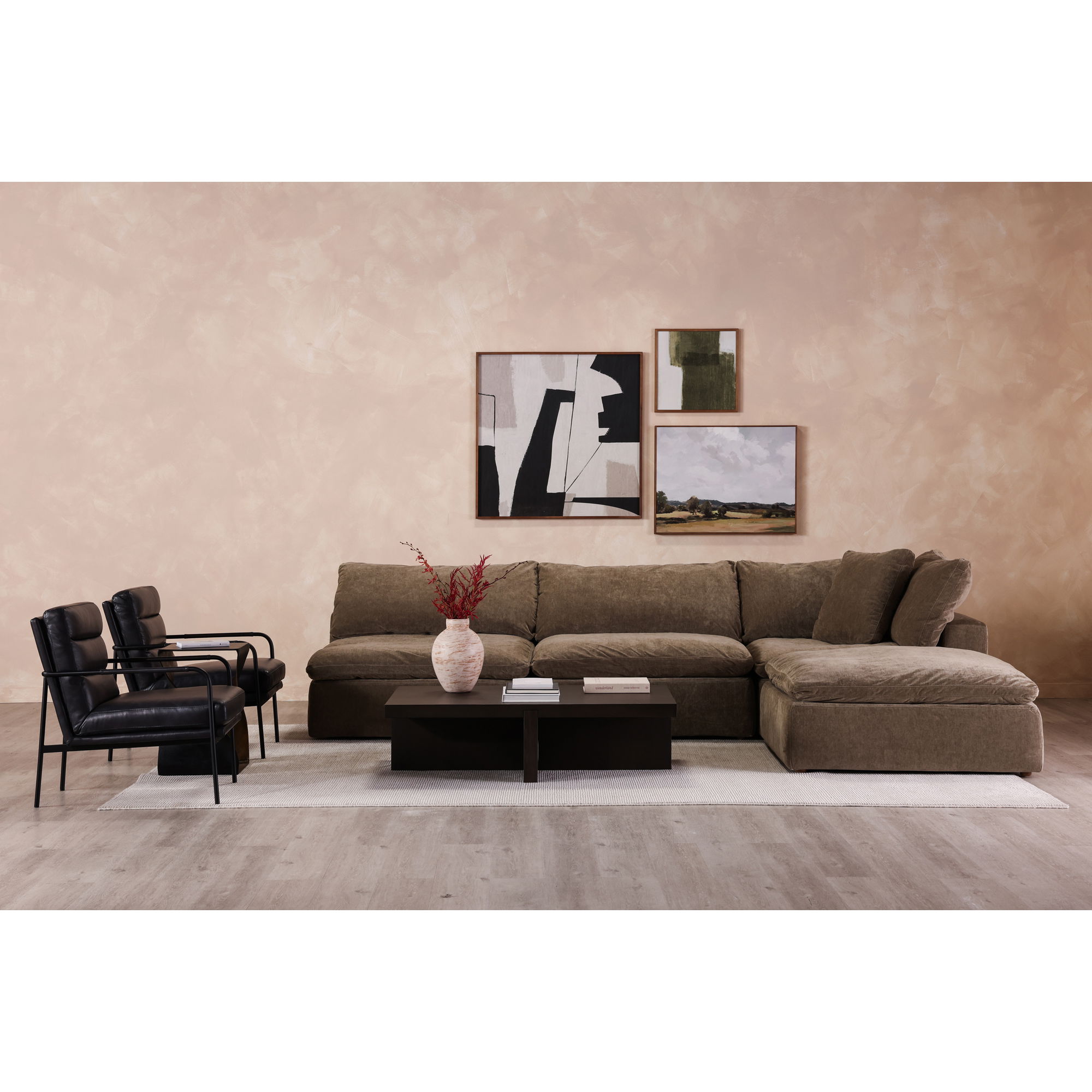 Folke Rectangular Coffee Table Dark Brown large image 