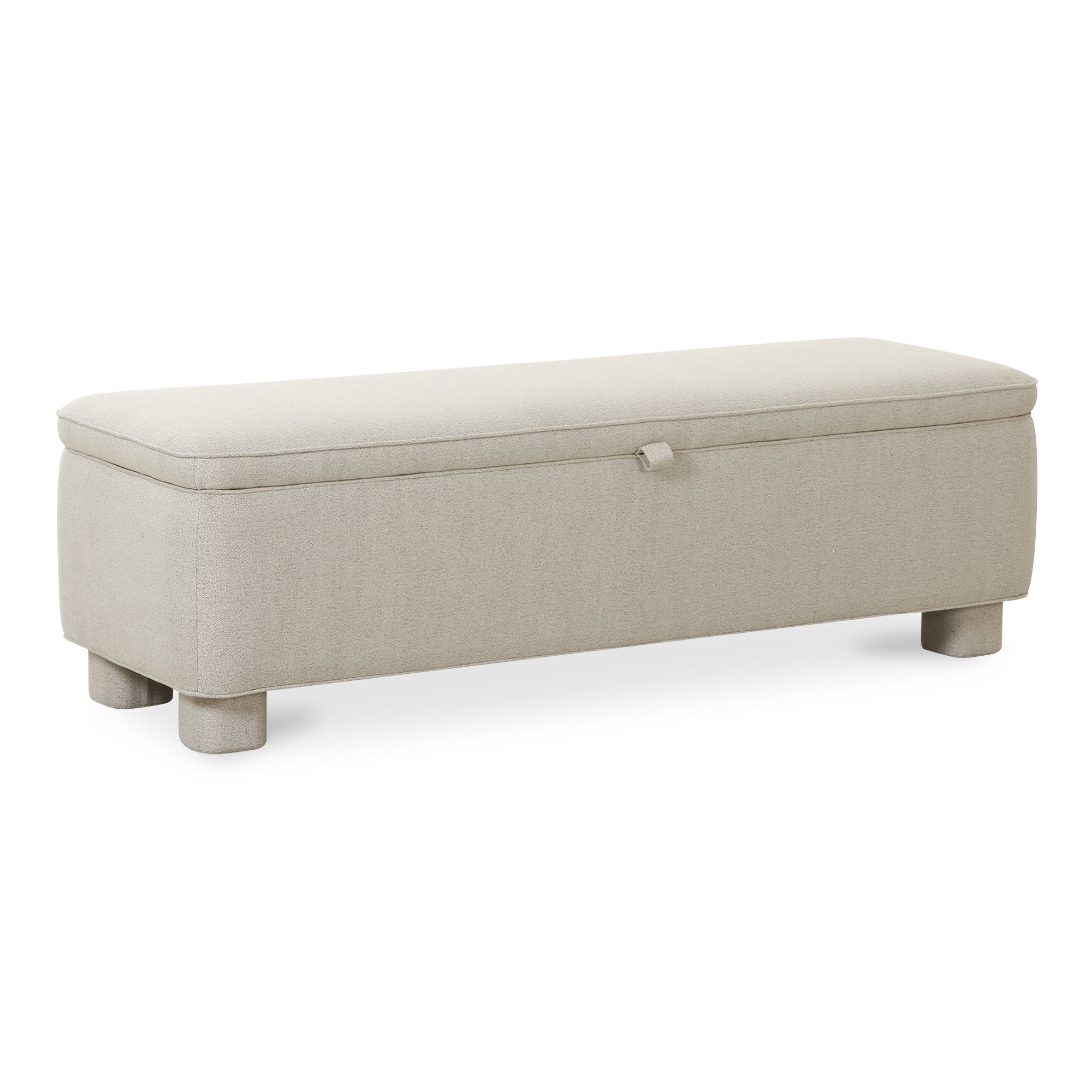Ichigo Storage Bench Light Grey, Benche by Moe's Home, 59" width x 18" height x 20" depth View 2