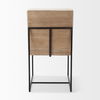 Stamford Beige Upholstered Seat with Wood Back, Black Metal Frame Dining Chair thumbnail 4