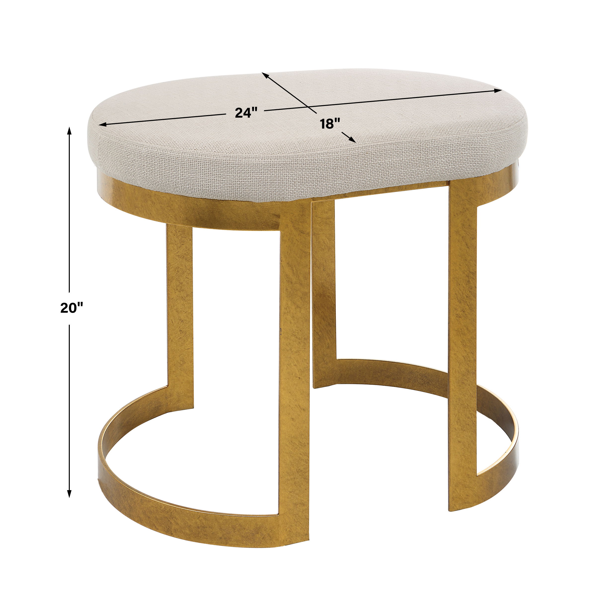 Infinity Gold Accent Stool large image 