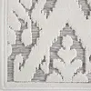 Lamanda Indoor/ Outdoor Solid Light Gray/ Ivory Area Rug thumbnail 0