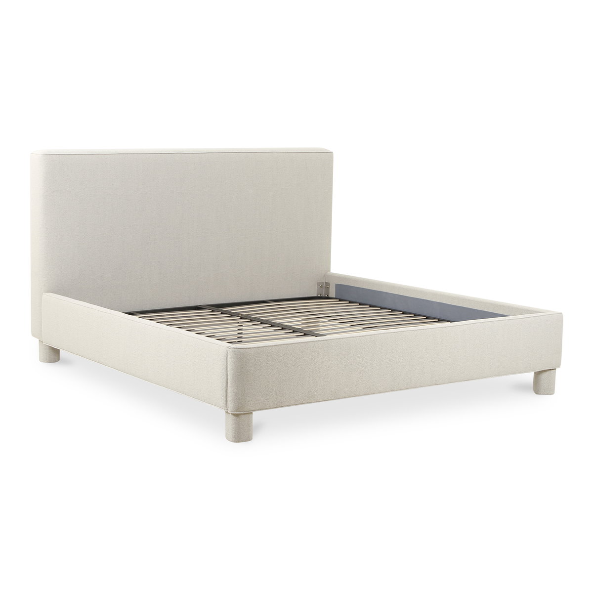 Ichigo Queen Bed Light Grey, by Moe's Home, 65.7" width x 49" height x 92" depth View 3