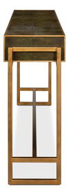 Shagreen Console Table, Leaf, by Sarreid, 64" length x 14" width x 34" height thumbnail 4