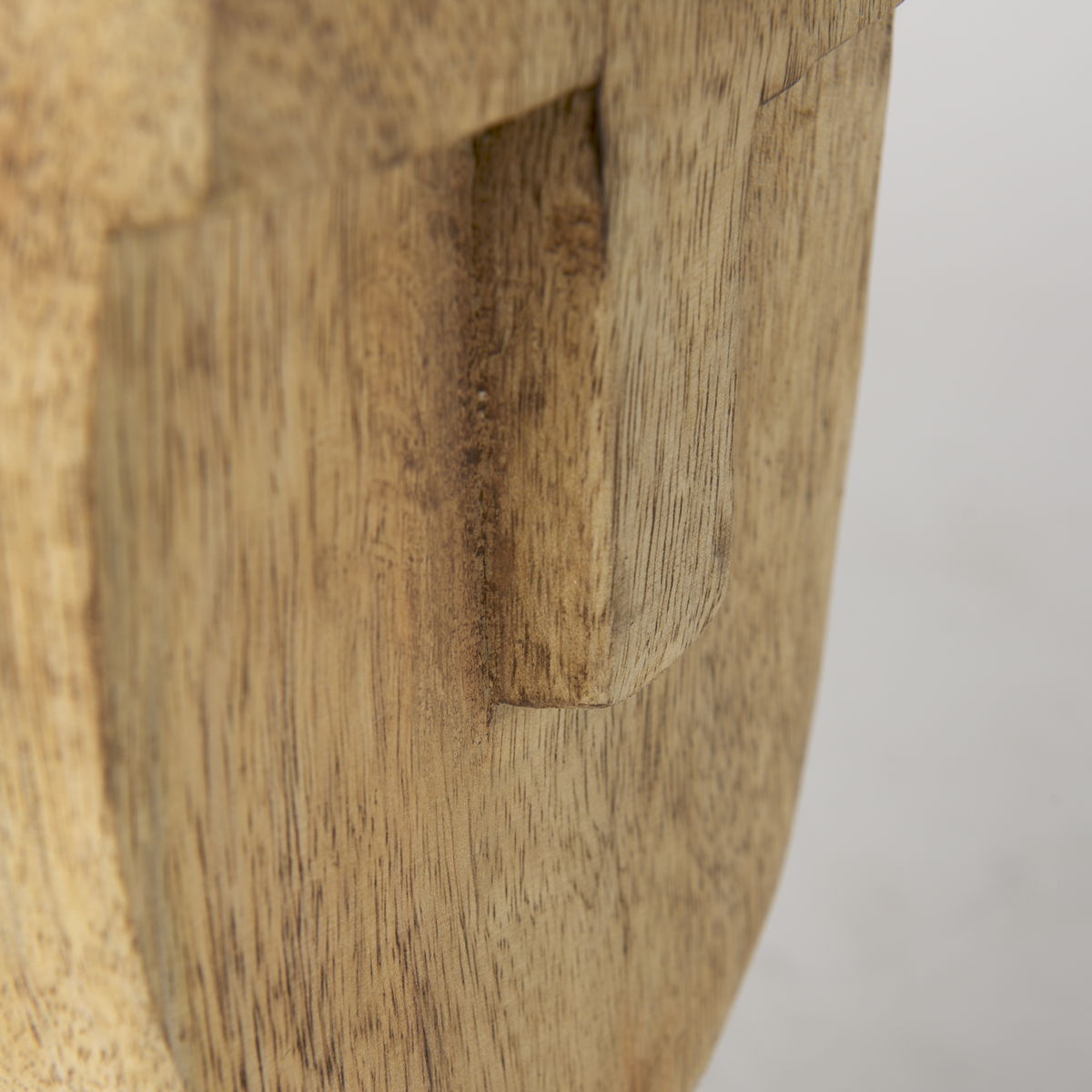 Ivan Medium Wooden Head Sculpture, Decorative Object by Mercana, 5.12" length x 4.72" width x 11.81" height View 12