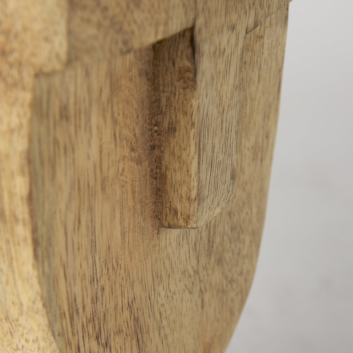 Ivan Medium Wooden Head Sculpture, Decorative Object by Mercana, 5.12" length x 4.72" width x 11.81" height View 12