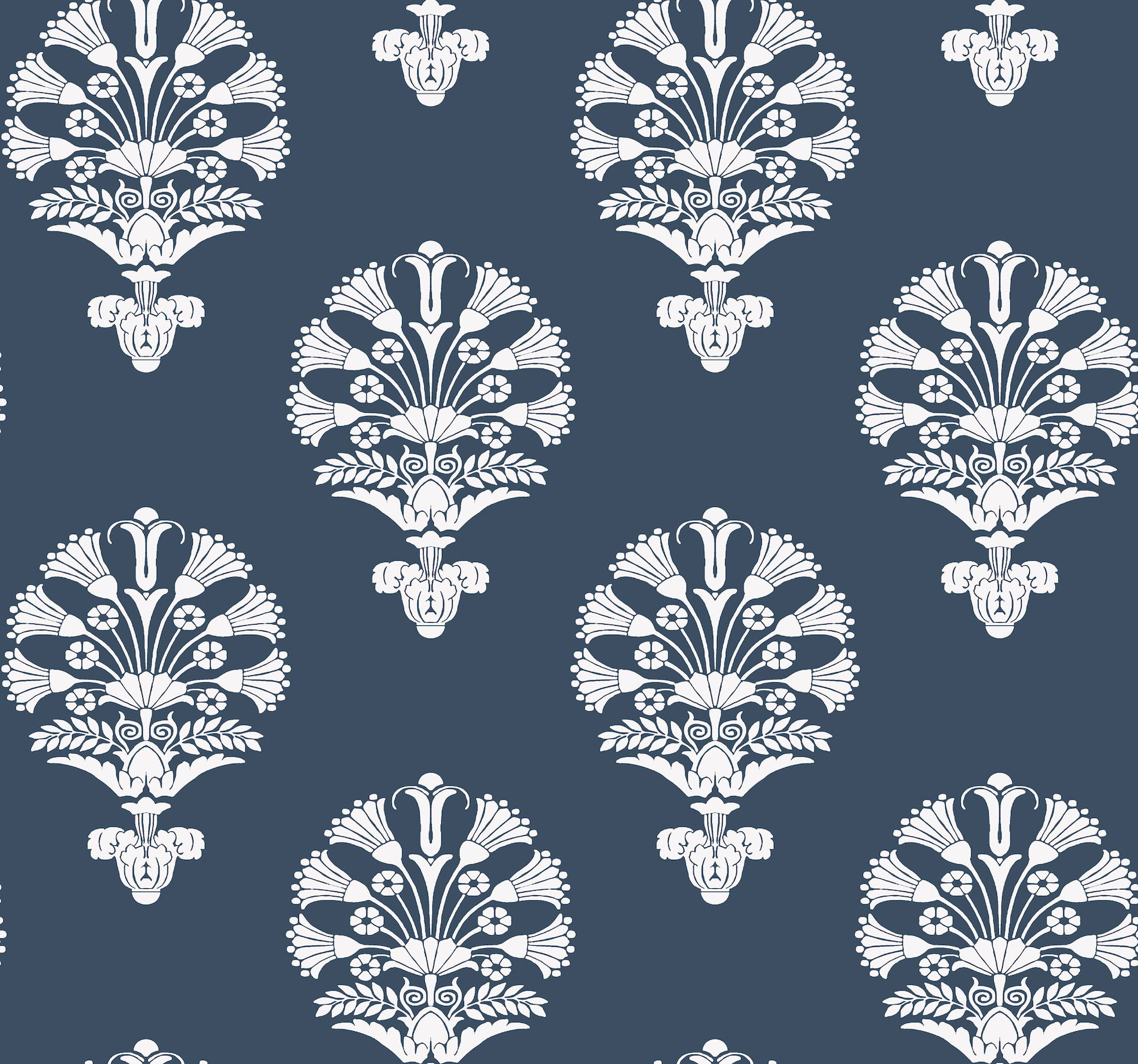 Luxor Navy Wallpaper, by York Wall, 27' length x 2'3" width x 0.02" depth View 1
