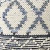 Eshana  Cream Wool and Denim Patterned Pouf thumbnail 6