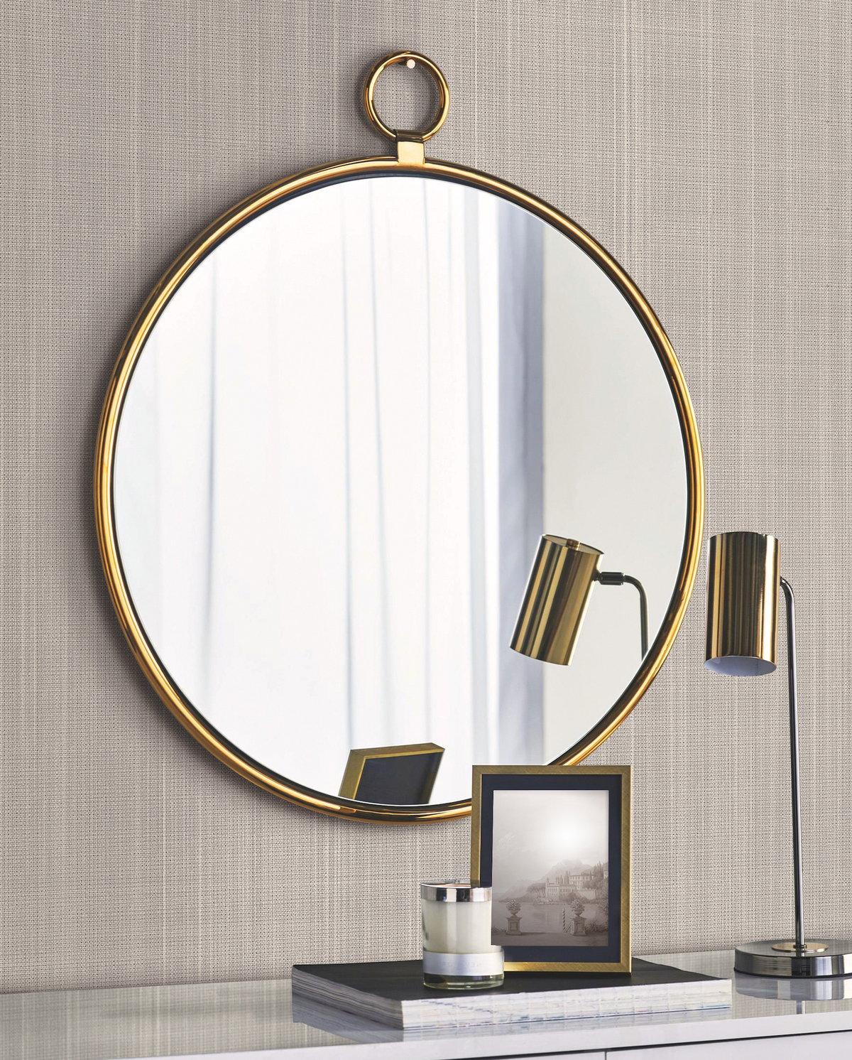 Double Basket Weave Grey Wallpaper, by York Wall, 33' length x 1'8.5" width x 0.02" depth View 2