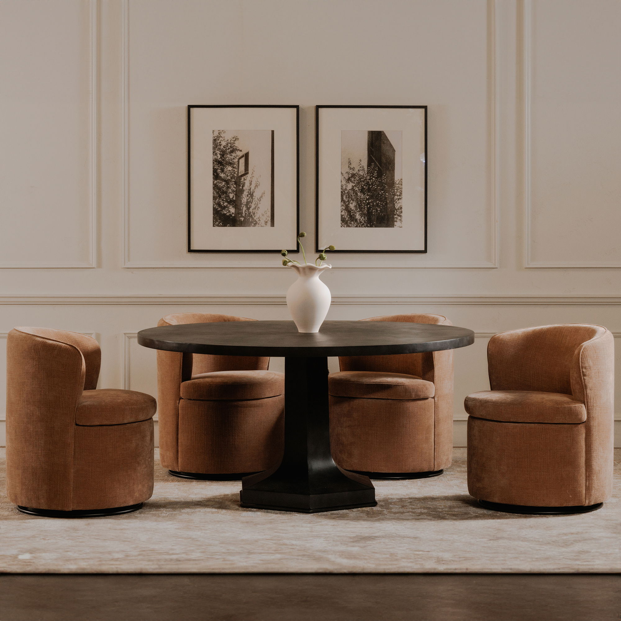 Ethan Dining Table Black, by Moe's Home, 60" width x 30" height x 60" depth View 6